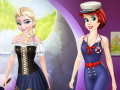 Spil Ariel And Elsa Career Dress Up