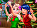 Spil Ladybug And Elsa Xmas Selfie