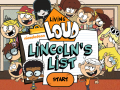 Spil The Loud House: Lincolns List  