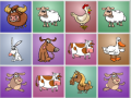Spil Farm animals matching puzzles