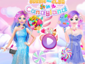 Spil Barbie and Elsa in Candyland