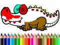 Spil Back To School: Aligator Coloring