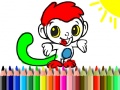 Spil Back To School: Monkey Coloring