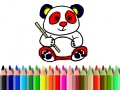 Spil Back To School: Panda Coloring