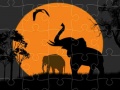 Spil Elephant Silhouette Jigsaw