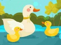 Spil Mother Duck and Ducklings Jigsaw