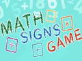 Spil Math Signs Game