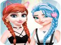 Spil Elsa and Anna Dress Up Makeup 