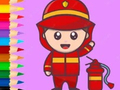 Spil Coloring Book: Fireman