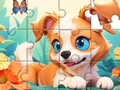 Spil Jigsaw Puzzle: Dog And Garden