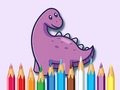 Spil Coloring Book: Dinosaur With Flowers