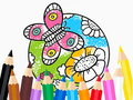 Spil Coloring Book: Butterfly With Flowe