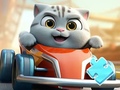 Spil Jigsaw Puzzle: Cat Racing Driver