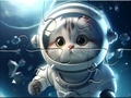 Spil Jigsaw Puzzle: Astronaut-Cat
