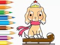 Spil Coloring Book: Dog-Riding-Sled