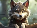 Spil Jigsaw Puzzle: Smiling Wolf