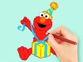 Spil Coloring Book: Elmo Gift