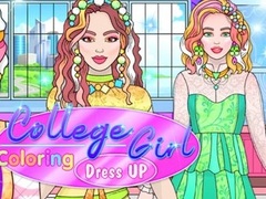 Spil College Girl Coloring Dress Up