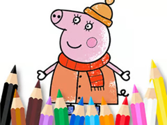 Spil Coloring Book: Mommy Pig Winter