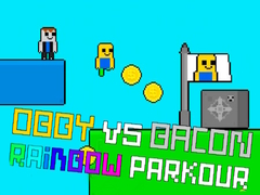 Spil Obby vs Bacon Rainbow Parkour