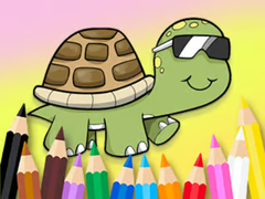 Spil Coloring Book: Sunglasses Turtle
