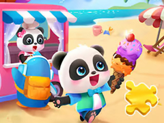 Spil Jigsaw Puzzle: Baby Panda Ice Cream Car