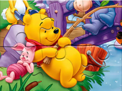 Spil Jigsaw Puzzle: Winnie Fishing