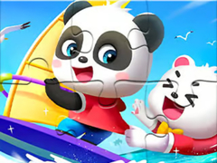 Spil Jigsaw Puzzle: Baby Panda Sailing
