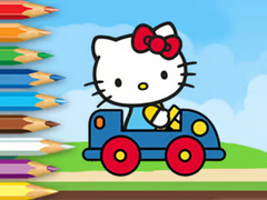 Spil Coloring Book: Hello Kitty Driving Car