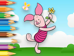 Spil Coloring Book: Piglet Holds Toy Windmill