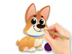 Spil Coloring Book: Dog With Toy