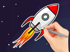 Spil Coloring Book: Flying Rocket