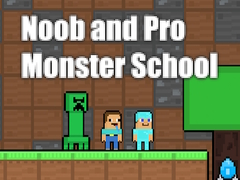 Spil Noob and Pro Monster School