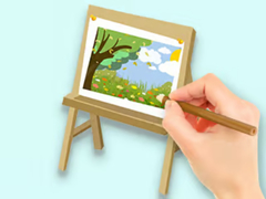 Spil Coloring Book: Paysage Drawing Board