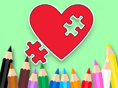 Spil Coloring Book: BTS Heart Jigsaw