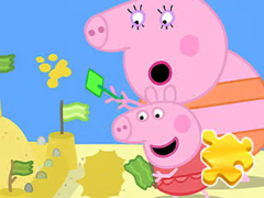 Spil Jigsaw Puzzle: Peppa Pig Making Sand