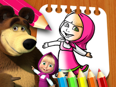 Spil Masha & the Bear Coloring Book