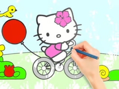Spil Coloring Book: Hello Kitty Cycling