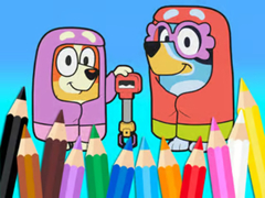 Spil Coloring Book: Bluey Flossing Grannies