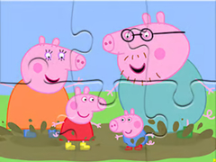 Spil Jigsaw Puzzle: Peppa Pig Muddy Puddles
