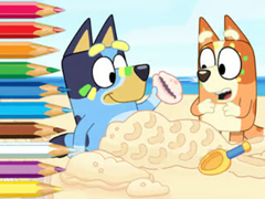 Spil Coloring Book: Bluey On The Beach