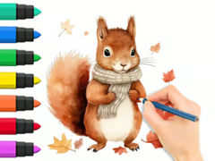 Spil Coloring Book: Autumn Squirrel