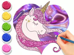 Spil Coloring Book: Glowing Unicorn