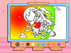 Spil Coloring Book: Halloween Little Witch