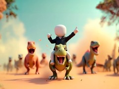 Spil Stickman: Dinosaur arena
