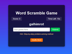 Spil Word Scramble Game Challenge