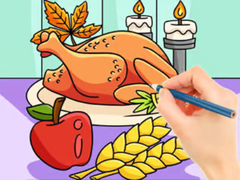 Spil Coloring Book: Thanksgiving Turkey Meal