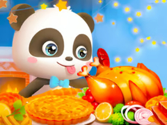 Spil Jigsaw Puzzle: Little Panda Thanksgiving Feast