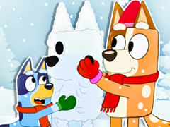 Spil Jigsaw Puzzle: Bluey Christmas Snowman