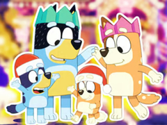 Spil Jigsaw Puzzle: Bluey Family Xmas Eve